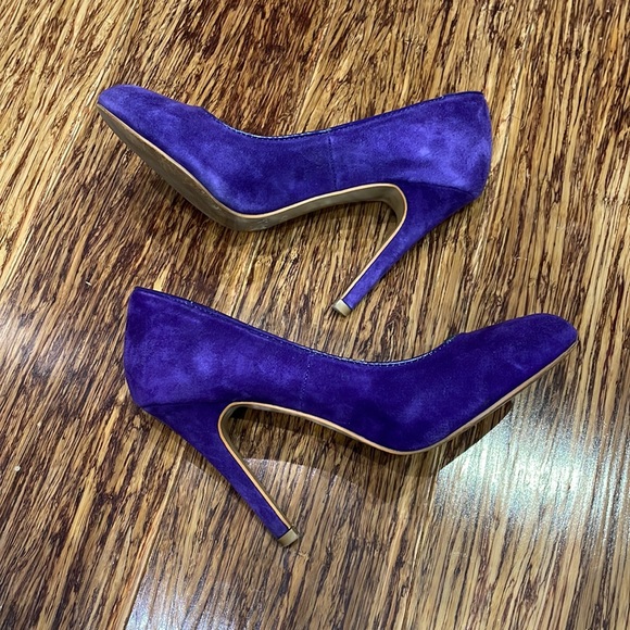 ALDO purple suede leather 4” pump heels size 5 - Picture 6 of 10